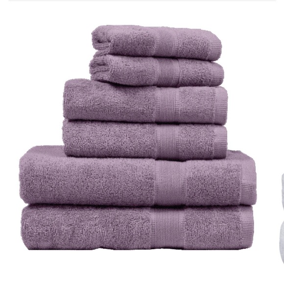 100% RINGSPUN COTTON TOWEL SET HEIDI & OAK 6-PIECE - Picture 3 of 4
